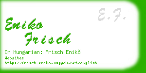 eniko frisch business card